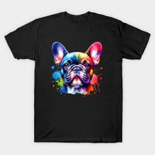 Bright Watercolor Frenchie T-Shirt